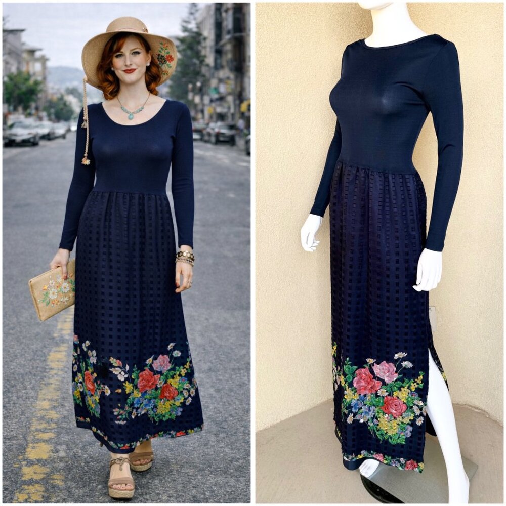 RARE Vera Maxwell 70s Speed Suit Lightweight Dress